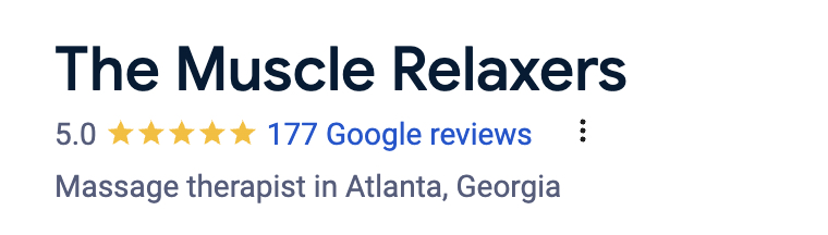 Google 5 stars the muscle relaxers